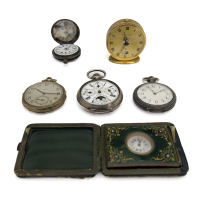 Image for Lot Group of Timepieces and Pocket Watches, Various Makers