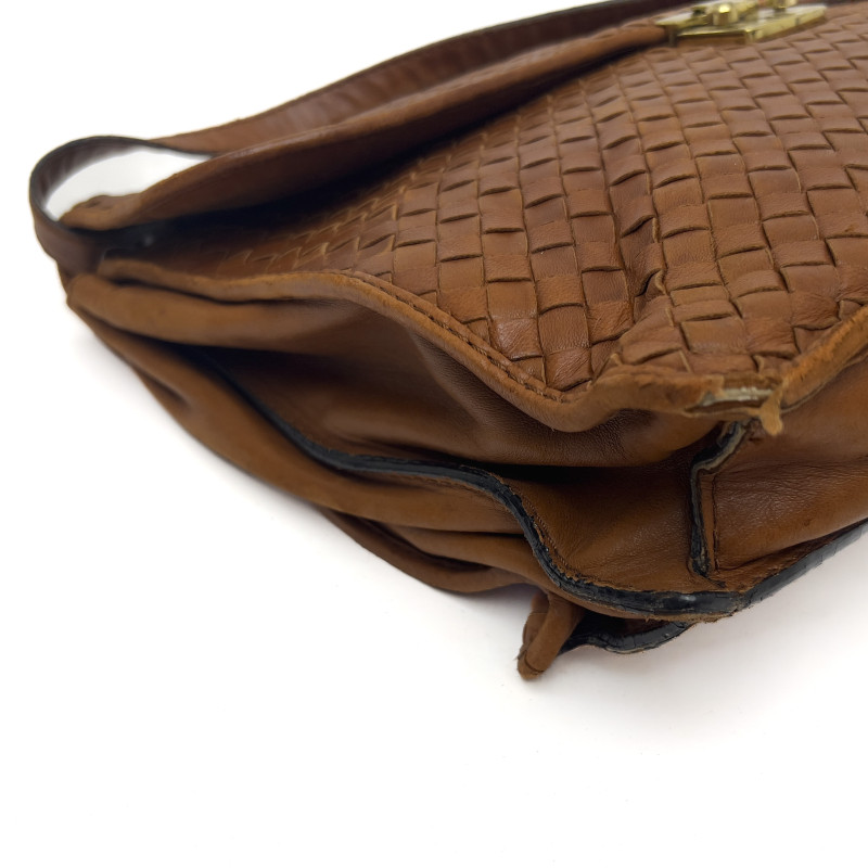 A Bottega Veneta Intrecciato Leather Briefcase