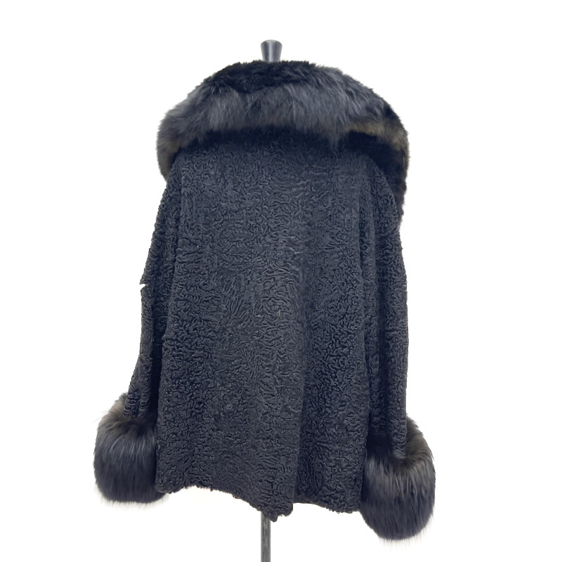 Furs by Diaco Persian Lamb and Fox Fur Jacket