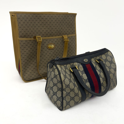 Image for Lot Gucci - A two-piece monogram handbag lot