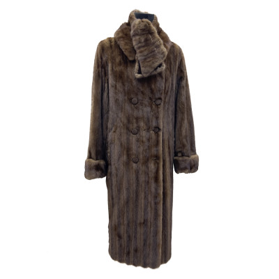 Image for Lot Yves Saint-Laurent - Mohl Fur Co. Let-Out Mink Coat with Scarf