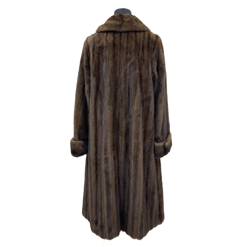 Yves Saint-Laurent - Mohl Fur Co. Let-Out Mink Coat with Scarf