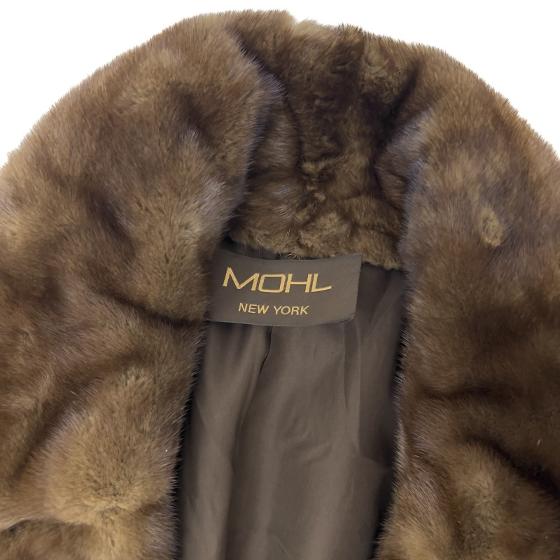 Yves Saint-Laurent - Mohl Fur Co. Let-Out Mink Coat with Scarf