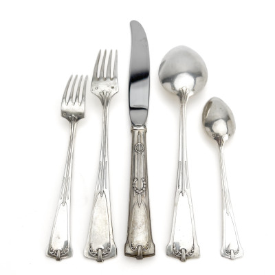Partial French Sterling Silver Flatware Set