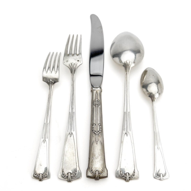 Partial French Sterling Silver Flatware Set