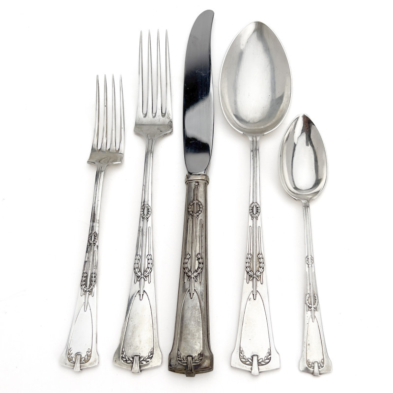 Partial French Sterling Silver Flatware Set