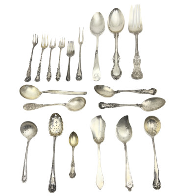 Image for Lot Group of Sterling Silver Flatware and Tableware, Various Makers including Tiffany