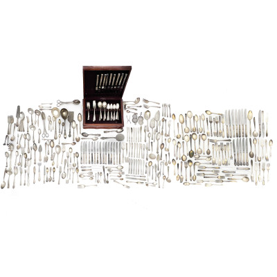 Image for Lot Large Group of Silver-Plated Flatware and Serviceware, Including Oneida "Morning Star"