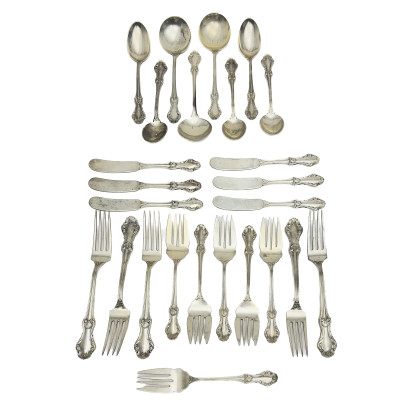Image for Lot Concord Silversmiths - Sterling Silver Flatware Partial Set