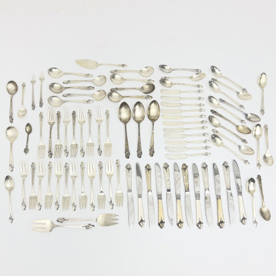 Image for Lot Frank W. Smith - Woodlily Sterling Silver Flatware Service