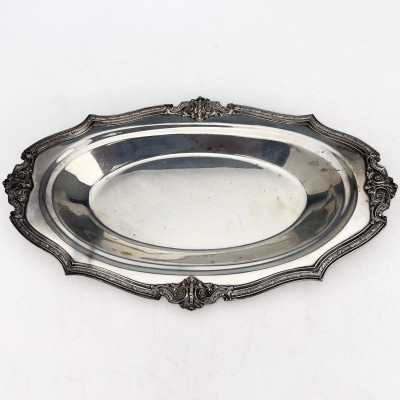 American Sterling Silver Chippendale Style Oval Serving Tray