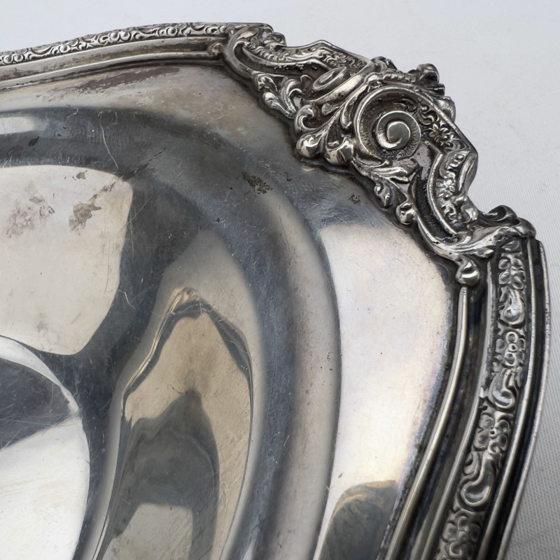 American Sterling Silver Chippendale Style Oval Serving Tray