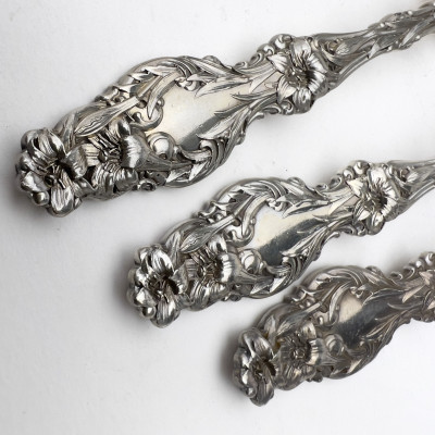 C.D. Peacock - Twelve American Sterling Silver Grapefruit Spoons