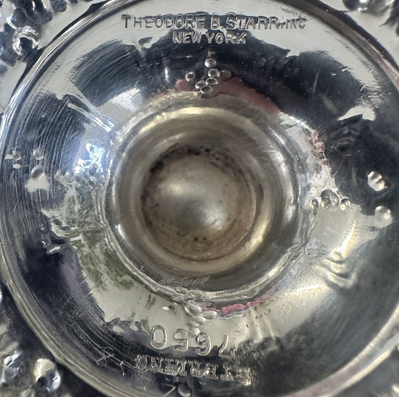Theodore B. Starr - Four-Piece Coffee Service in Sterling Silver with Accompanying Silver-Plated Tray