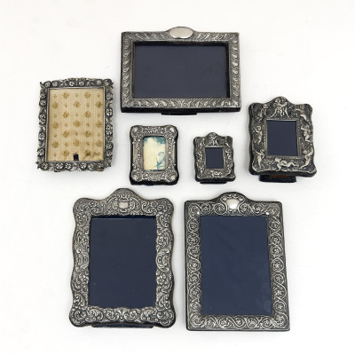 Group of Seven Sterling Silver Picture Frames