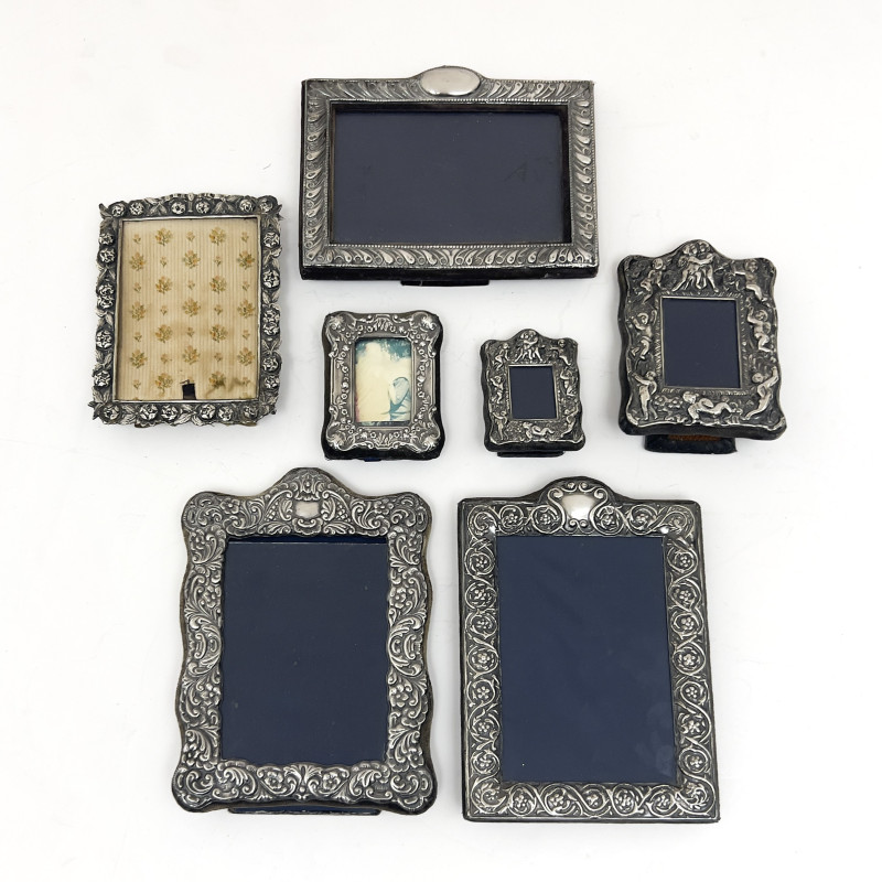 Group of Seven Sterling Silver Picture Frames