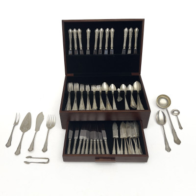 Image for Lot An Extensive Austrian 800 Continental Silver Flatware Service