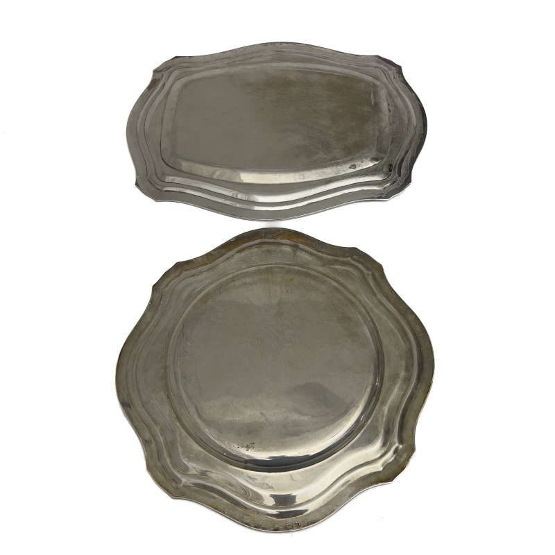A Pair of Argentinian Sterling Silver Platters