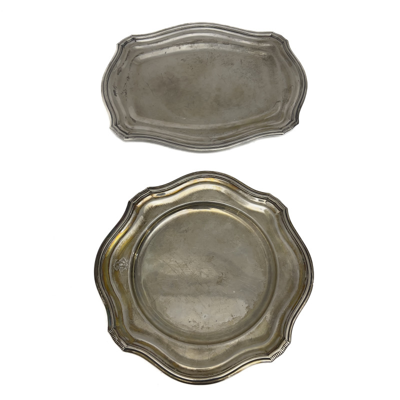 A Pair of Argentinian Sterling Silver Platters