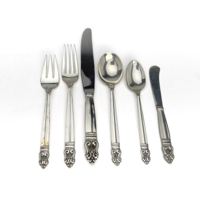 International Silver - Royal Danish Silver Flatware Service for 12