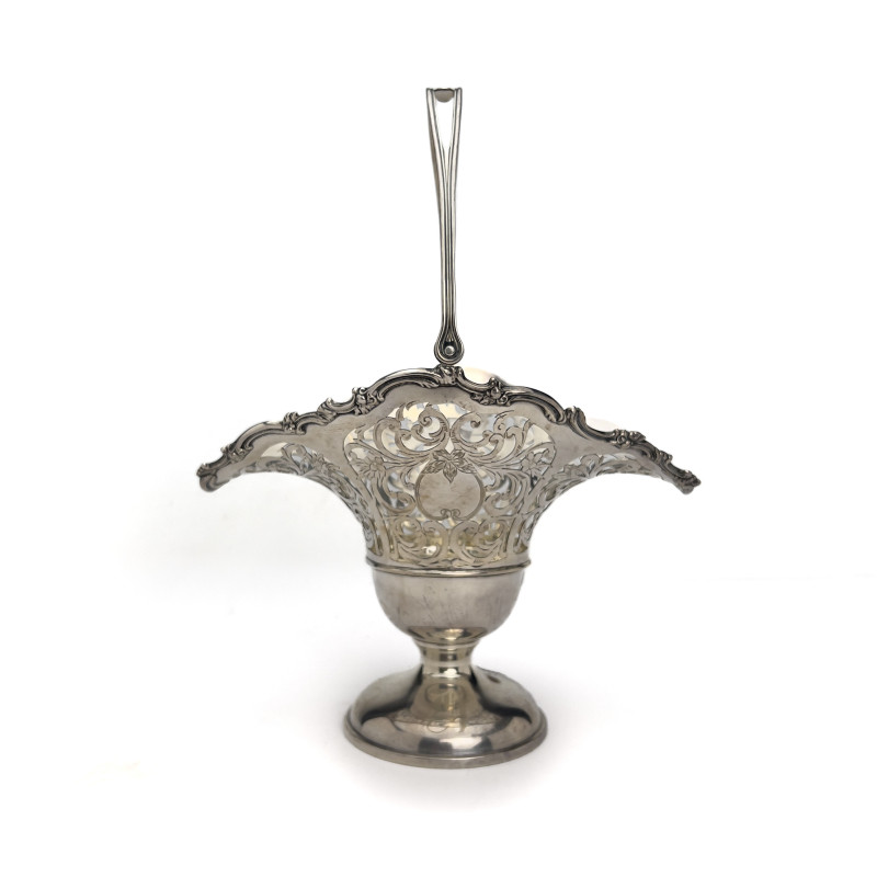 An American Reticulated Sterling Silver Swing-Handle Fruit Basket