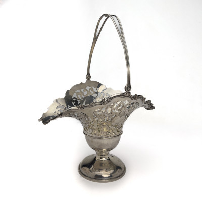 An American Reticulated Sterling Silver Swing-Handle Fruit Basket
