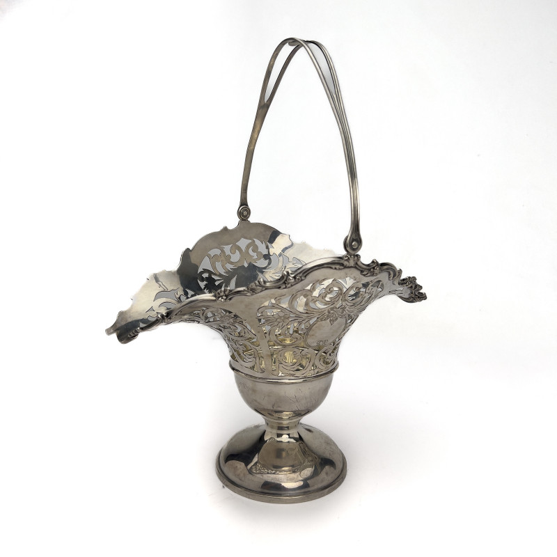 An American Reticulated Sterling Silver Swing-Handle Fruit Basket