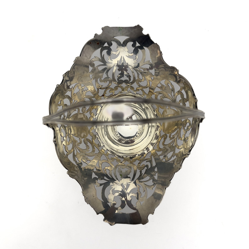 An American Reticulated Sterling Silver Swing-Handle Fruit Basket