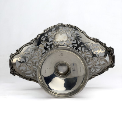 An American Reticulated Sterling Silver Swing-Handle Fruit Basket