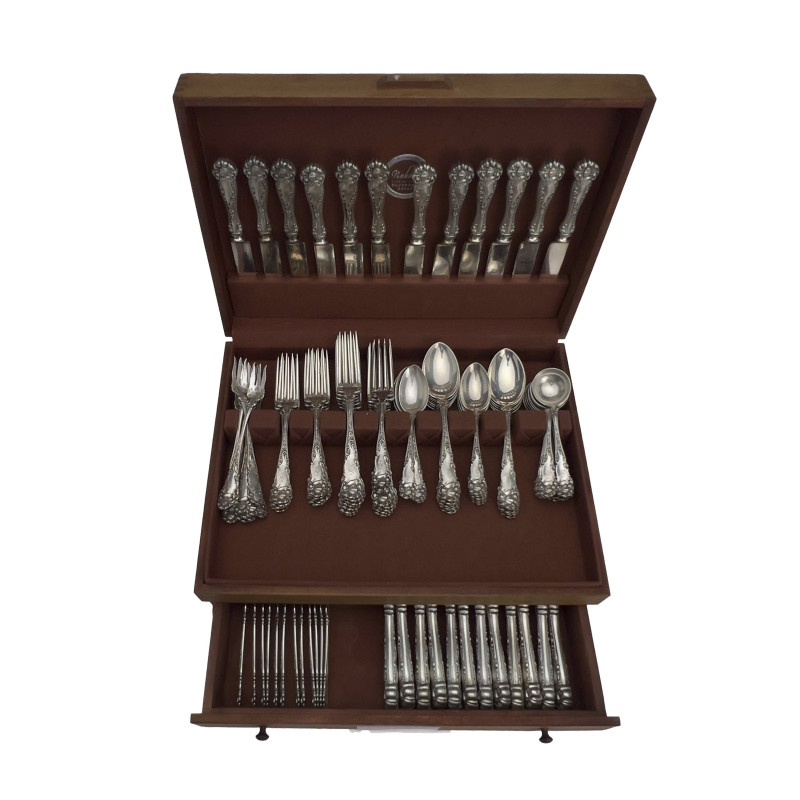 Alvin - Edward VII Silver Flatware Service for 12