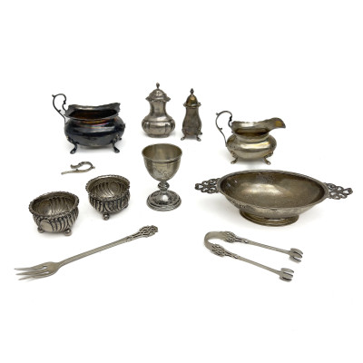 Image for Lot A Mixed Group of Victorian and other British Solid Silver Table Articles, Mappin & Webb, Atkin Brothers, and Others