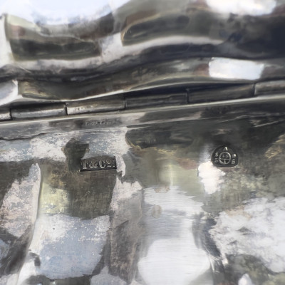 An Austrian Rococo Revival Silver Tea Caddy