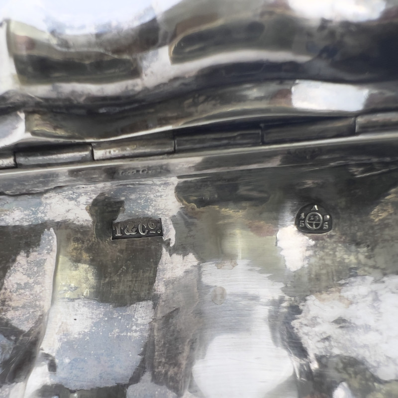 An Austrian Rococo Revival Silver Tea Caddy