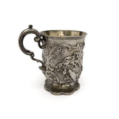Image for Lot mark of James Chalres Edington - Victorian Sterling Silver Repoussé Mug