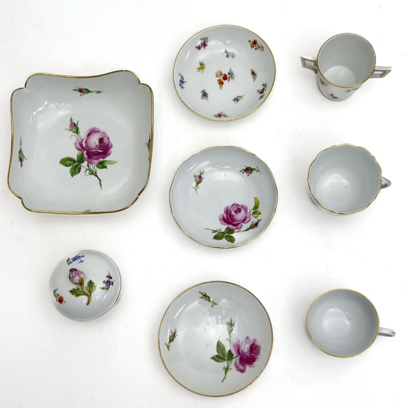 Meissen - Porcelain Rose Group Tableware