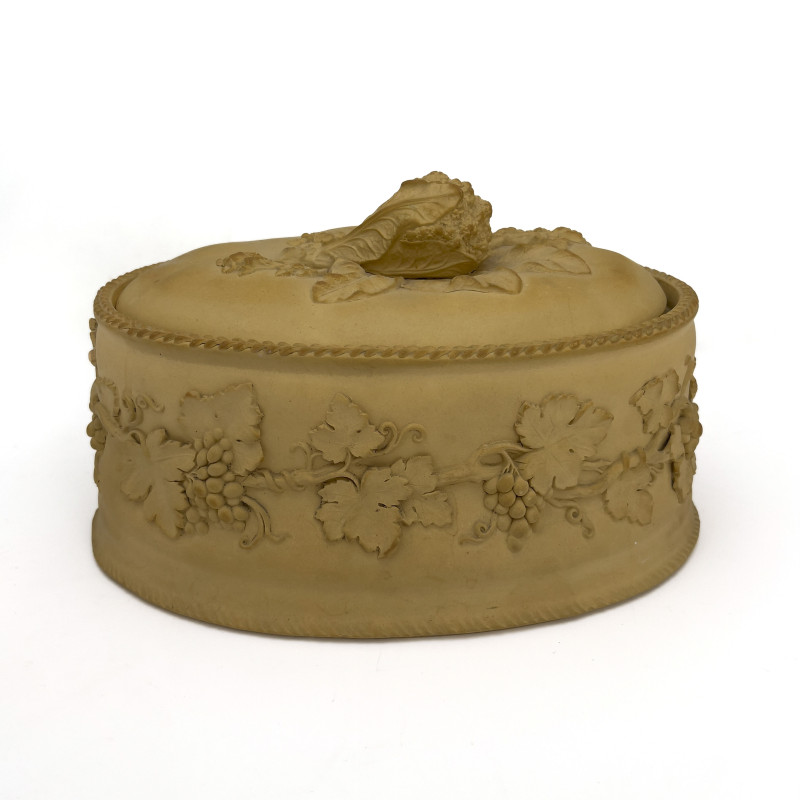Wedgwood - A Relief-Molded Caneware Covered Vegetable Tureen