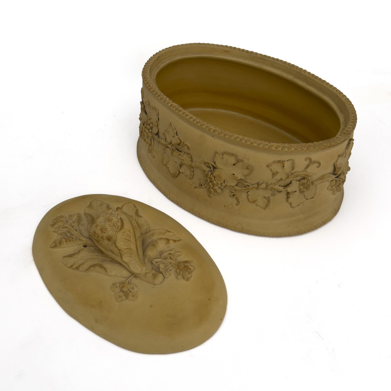 Wedgwood - A Relief-Molded Caneware Covered Vegetable Tureen