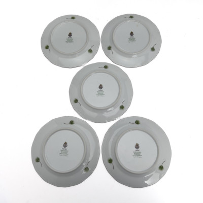 Group of Five Porcelain Plates, by Lynn Chase