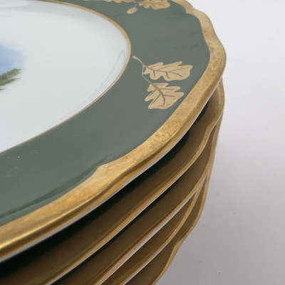 Group of Five Porcelain Plates, by Lynn Chase