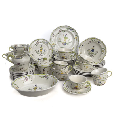 Image for Lot A French Moustiers Faience Partially Assembled Dinner Service (50+ Pieces)