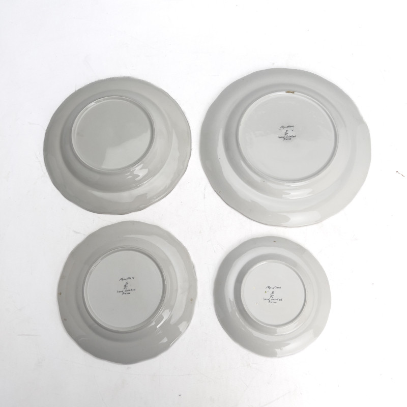 A French Moustiers Faience Partially Assembled Dinner Service (50+ Pieces)