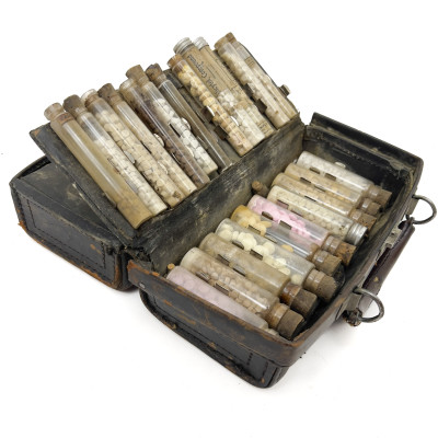An Antique Physician's Traveling Apothecary Satchel and Medicine Kit