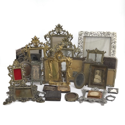Image for Lot Assembled Group of Tabletop Display Frames, Europe and America