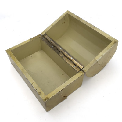 A Patchwork Goatskin Dome-Top Casket