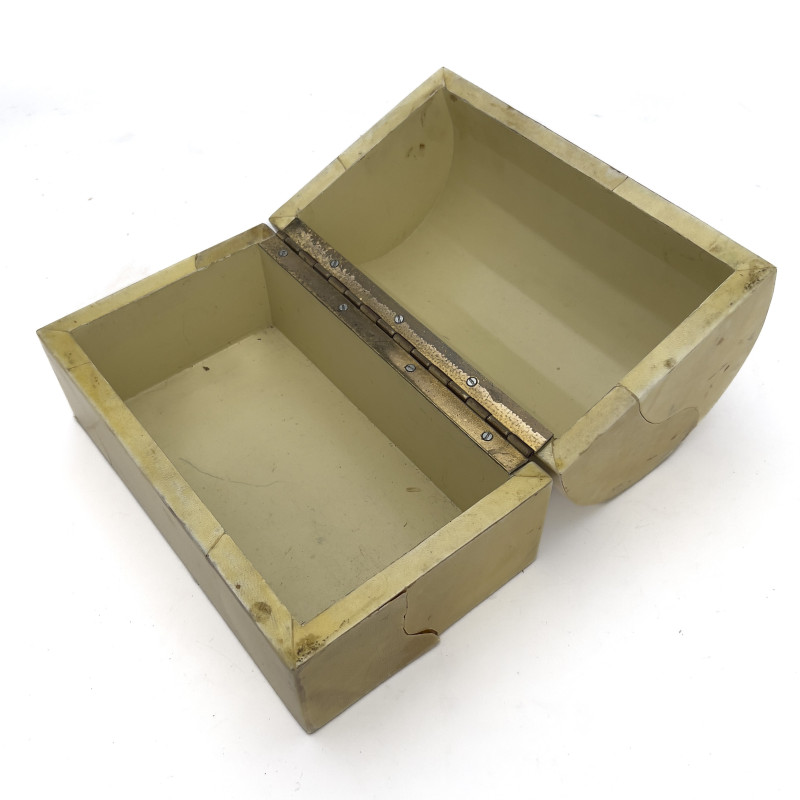 A Patchwork Goatskin Dome-Top Casket