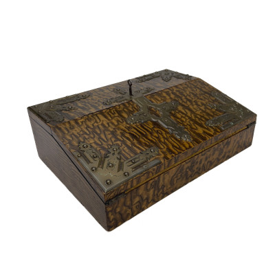 Image for Lot Victorian Coromandel Wood Writing Slope by Asser & Sherwin, London