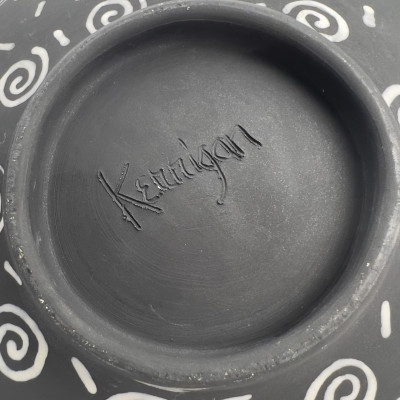 Contemporary Black and White Ceramic Figural Vessels,