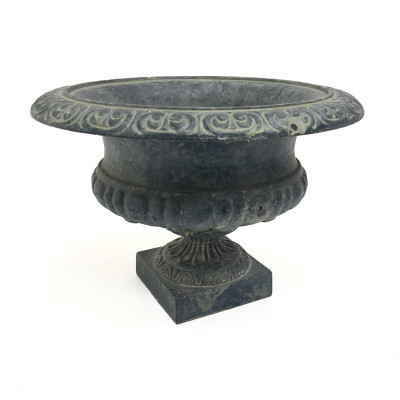 Image for Lot Neoclassical Style Painted Cast Iron Garden Jardinière
