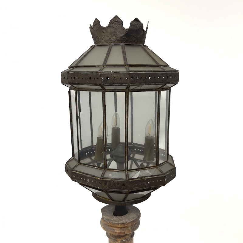 A Gothic Revival Pressed Steel Floor Lamp