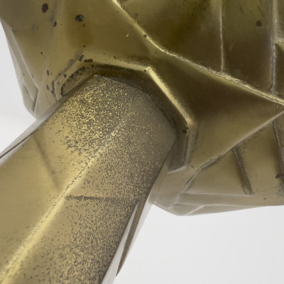 Art Deco Style Mixed-Metal and Molded Frosted Glass Table Lamp